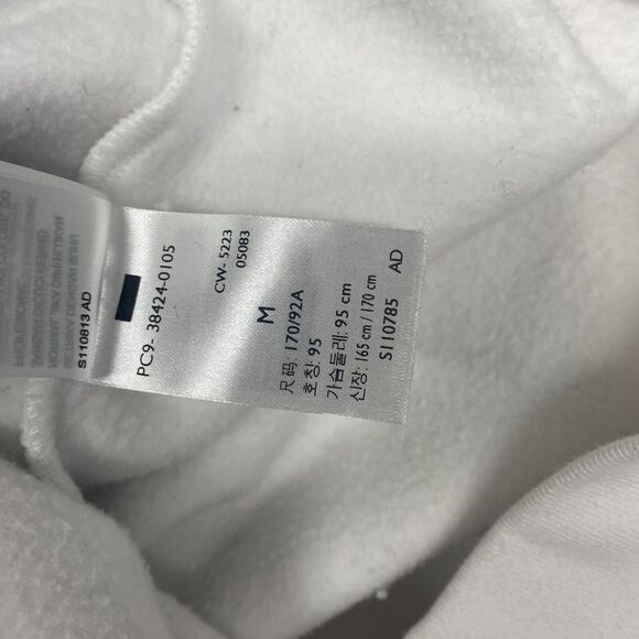 Levis Hoodie Mens Medium White Loud Logo Pullover‎ Drawstring Sweatshirt - Picture 8 of 9